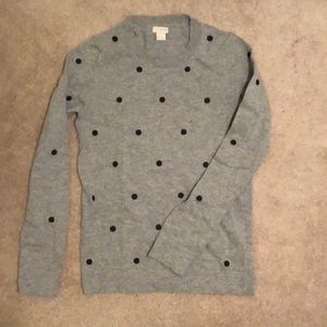 JCrew Factory polka dot Grey Sweater